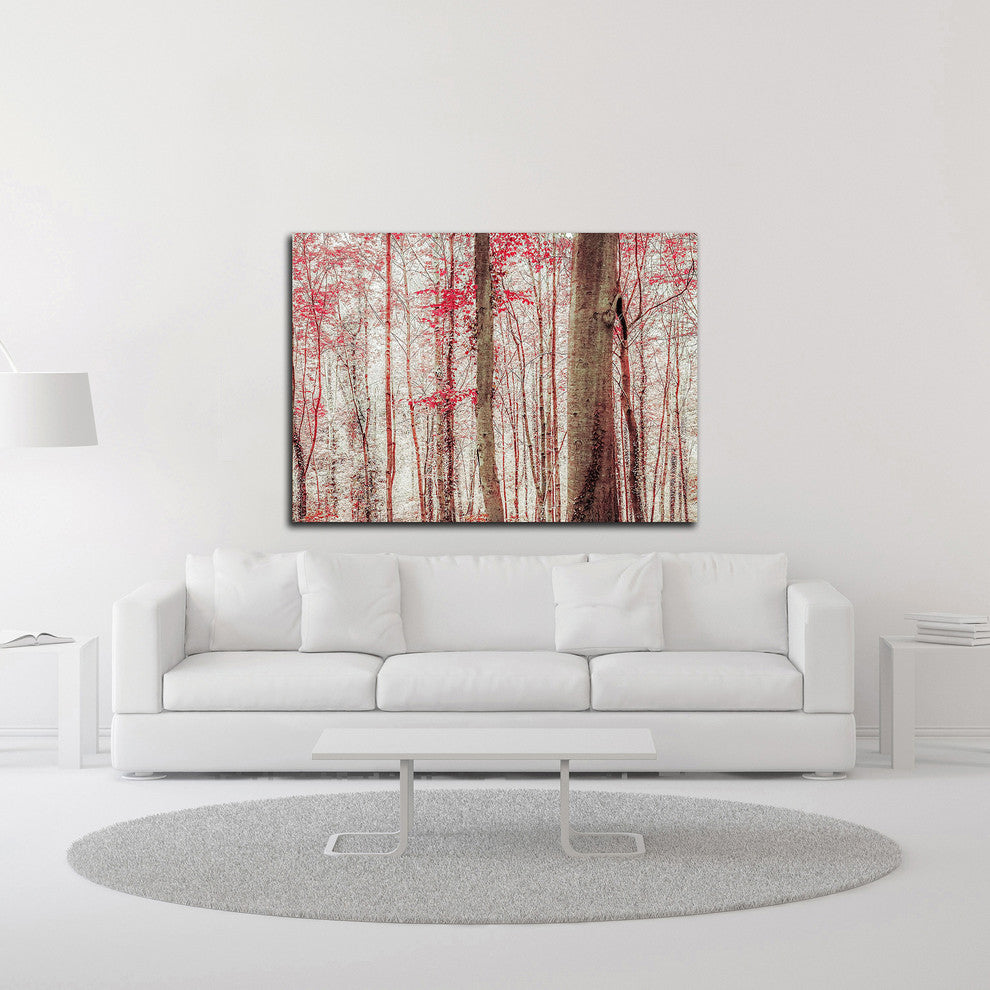 Pink & Brown Fantasy Forest by Brooke T. Ryan, Print on Canvas, 28" x 20"