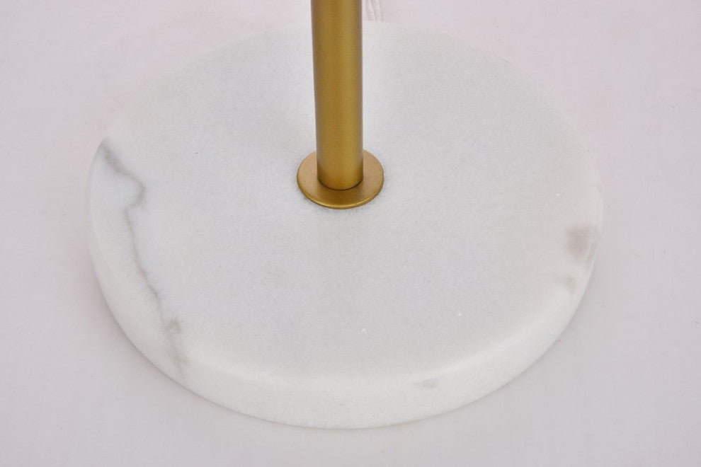 Midcentury Modern Brass And Clear 2-Light Table Lamp