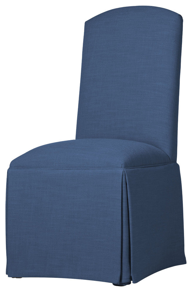 Hadley Skirted Parsons Chair, Sapphire Blue