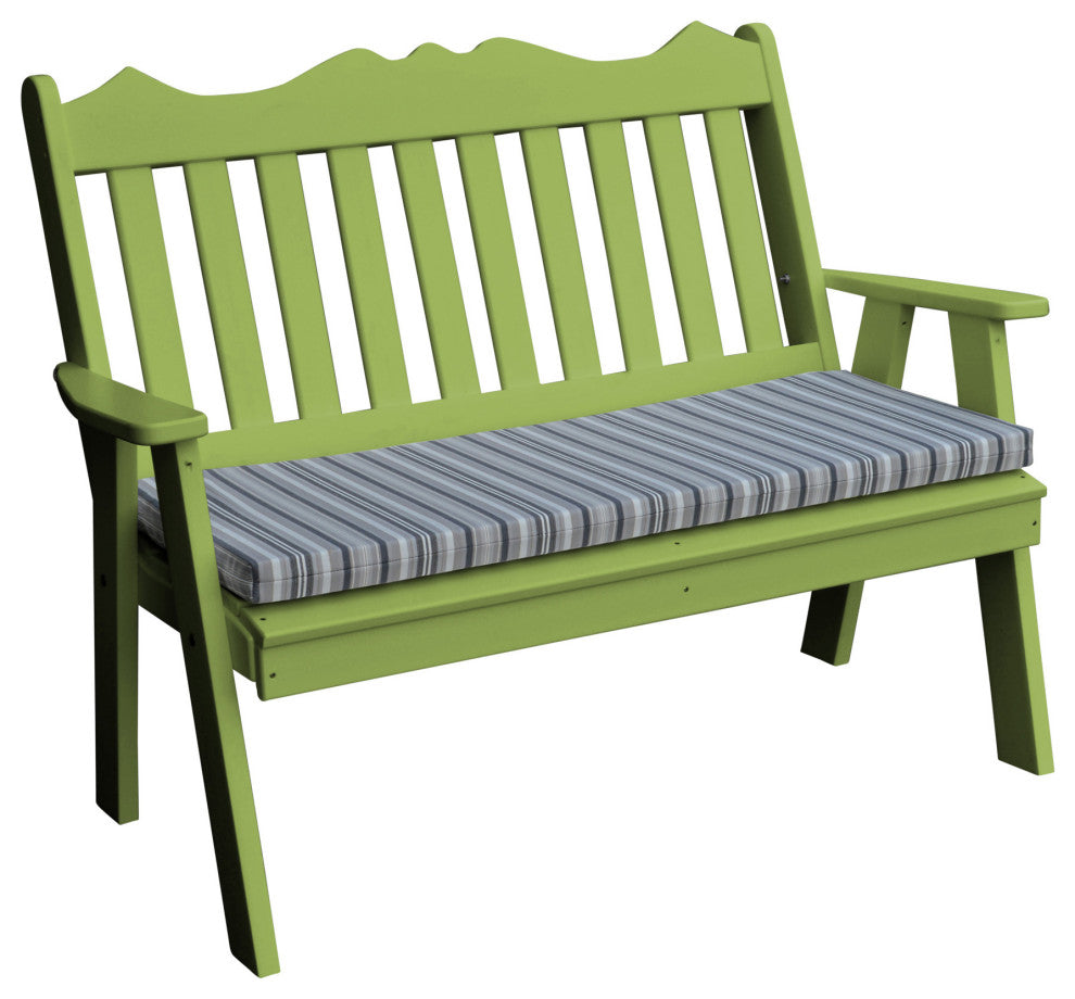 Poly Royal English Garden Bench, Tropical Lime, 5 Foot