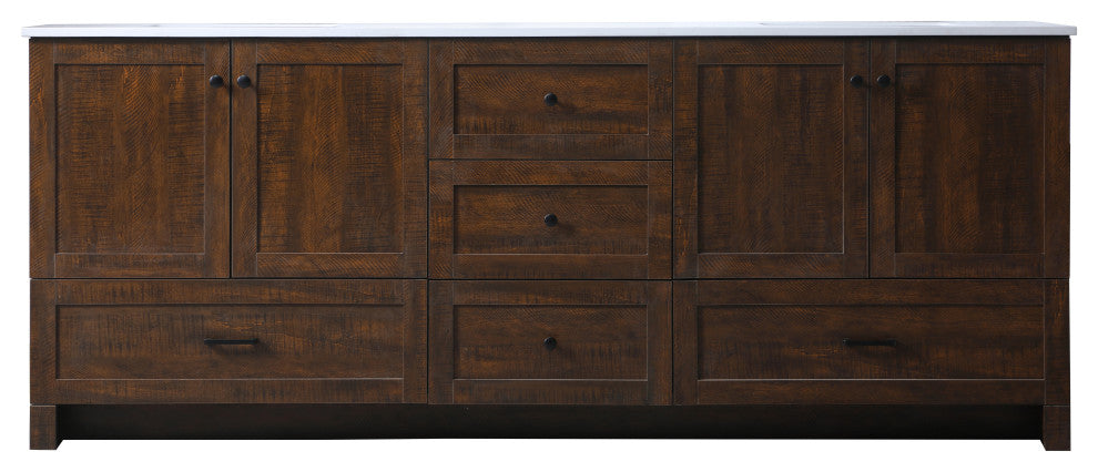 60" Double Bathroom Vanity, Expresso, 84