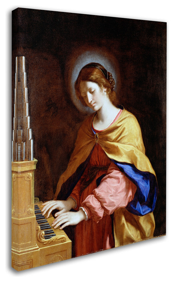 Guercino 'St Cecilia' Canvas Art, 19 x 14
