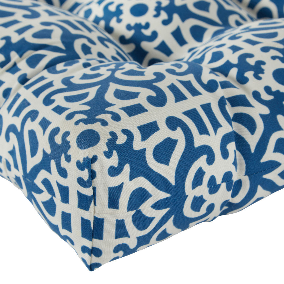 Outdoor High Back Chair Cushion, Set of 2, Indigo
