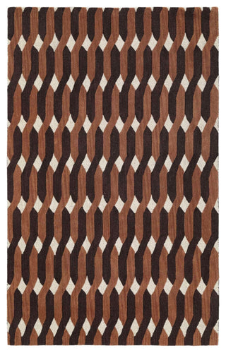 Retro Allure Area Rug, Rust, 5'x8'