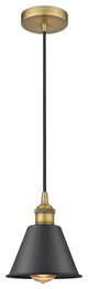 Innovations 616-1P-BB-M8-BK-LED Smithfield 1 Light Mini Pendant, Brushed Brass