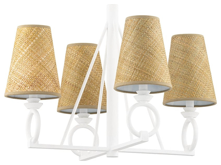 Pendelton 4-Light Chandelier White Plaster