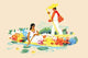 Mexican Flower Boats - Gallery Wrapped Canvas Art 28" x 42"