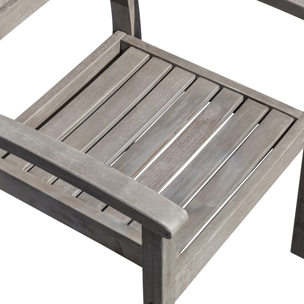 DTY Outdoor Living Leadville 5-Piece Eucalyptus Dining Set, Driftwood Gray