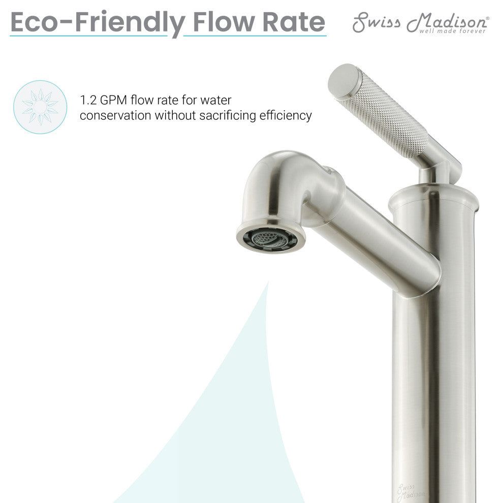 Avallon Single Hole, Single-Handle Sleek, Bathroom Faucet, Brushed Nickel