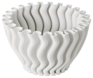 Ripple White Vase