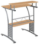 Clifton Maple Computer Desk with Top and Lower Storage Shelves