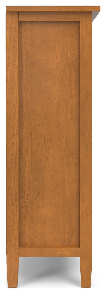 Warm Shaker Solid Wood Entryway Storage Cabinet, Light Golden Brown