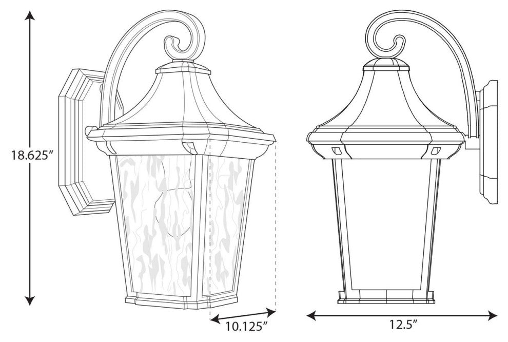 Marquette Collection 1-Light Large Wall Lantern with DURASHIELD