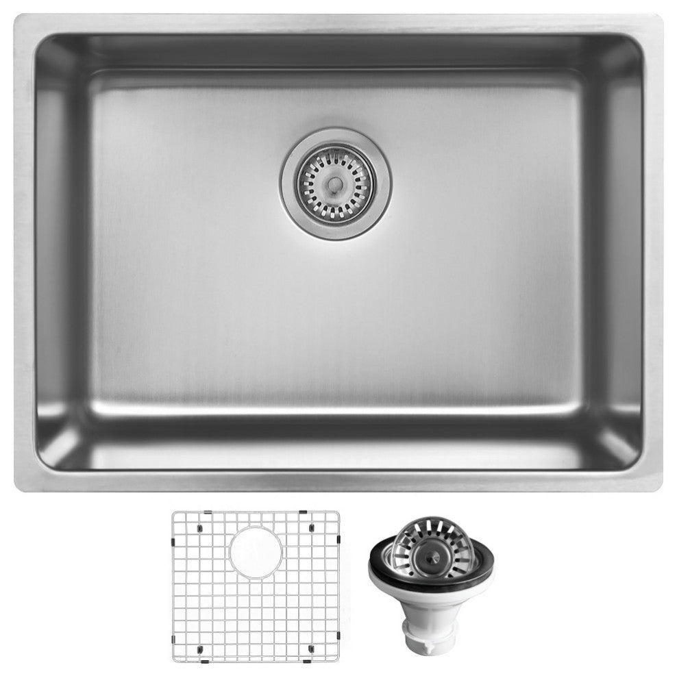 Karran NC-425 23" Undermount Single Bowl Stainless Steel Kitchen Sink