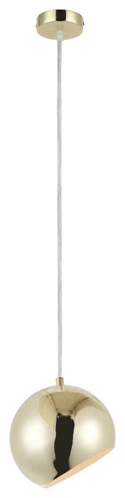 CHLOE Lighting Ironclad Contemporary 1-Light Mini Pendant, Plated Gold