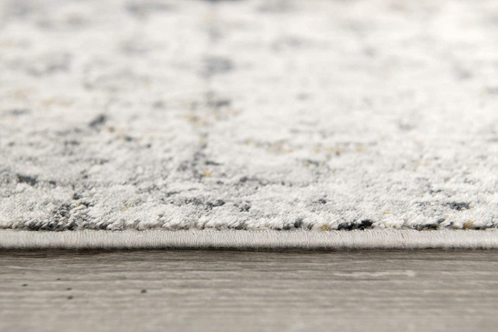 8' X 10' Gray and Ivory Abstract Area Rug
