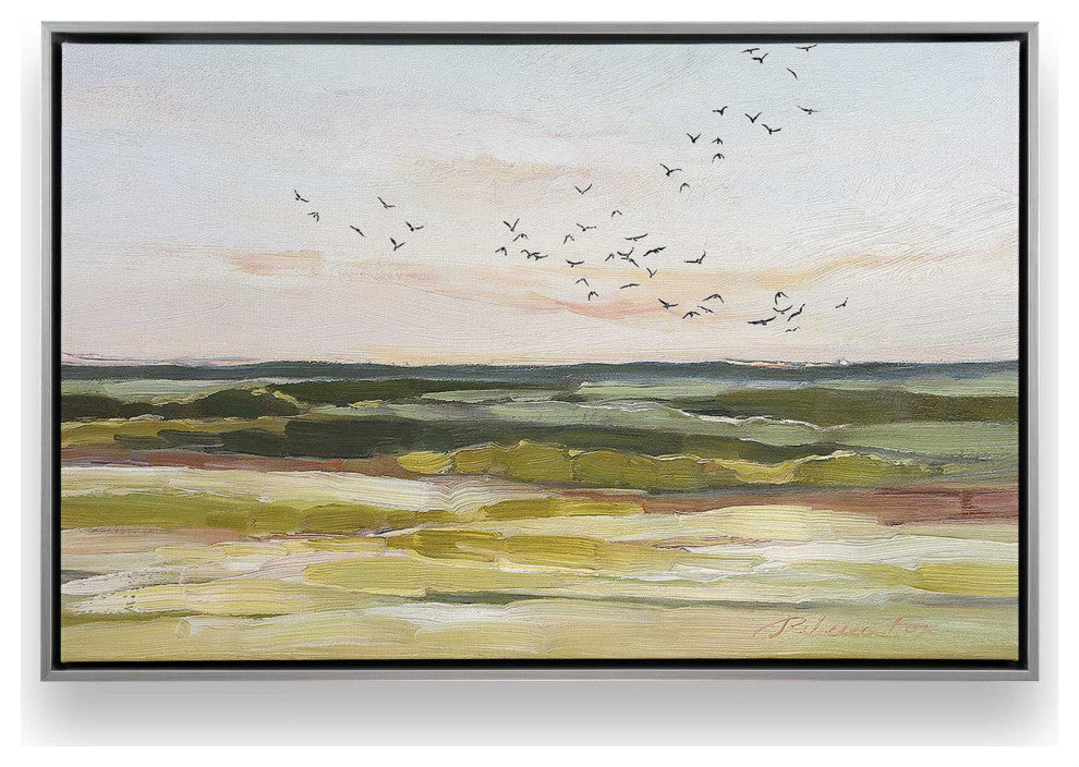 "Skyscape Serenade" - Pastoral Elegance Canvas Art Print