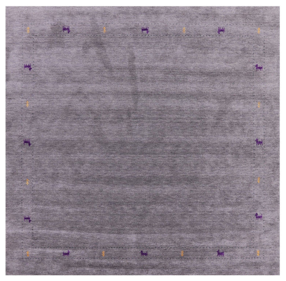 8' Square Persian Gabbeh Area Rug Q4358