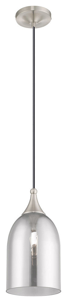 Livex Lighting Brushed Nickel 1-Light Mini Pendant
