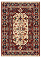 Oriental Weavers Lilihan Indoor Rug Red/ Ivory 6'7" X 9'6"