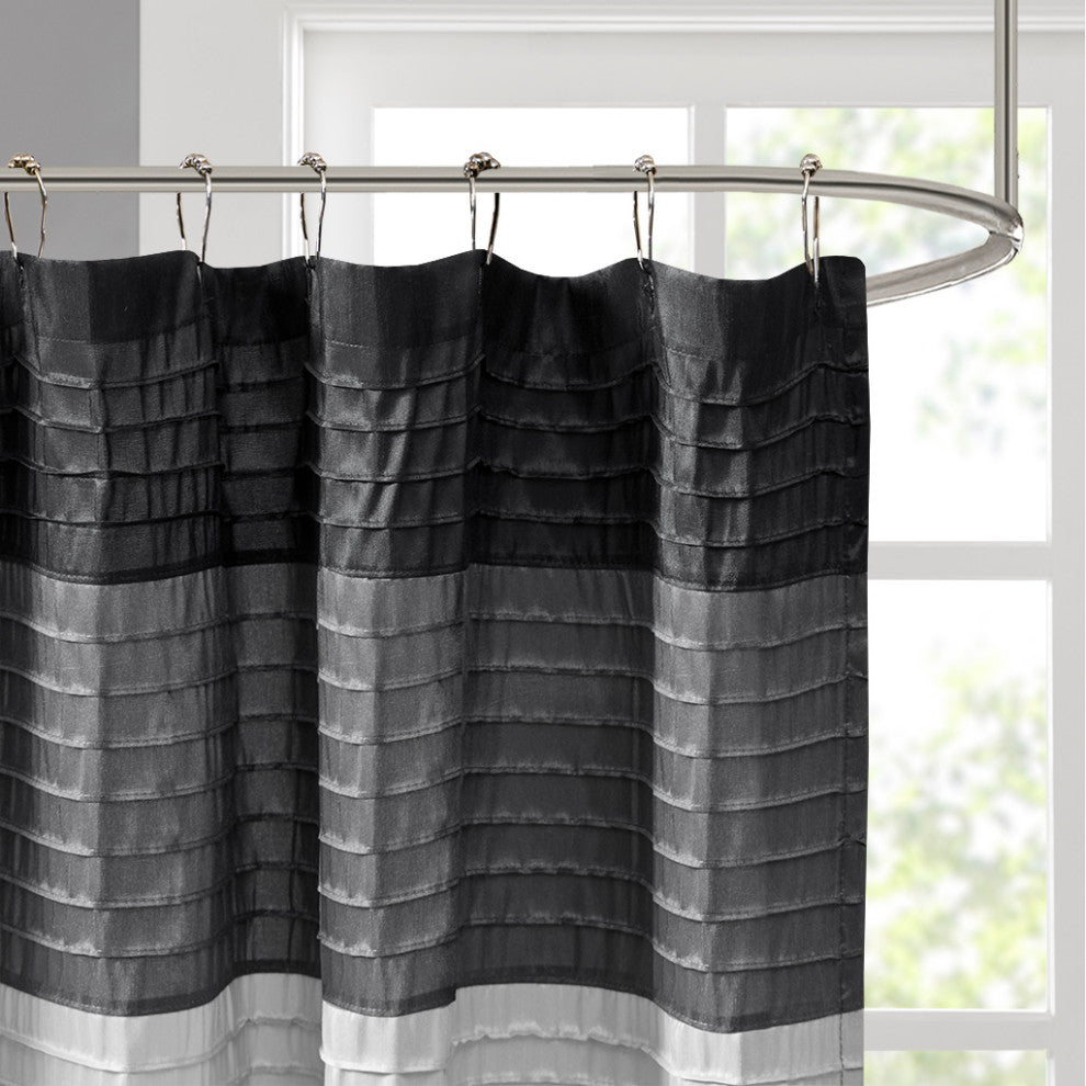 Madison Park Amherst Faux Silk Shower Curtain