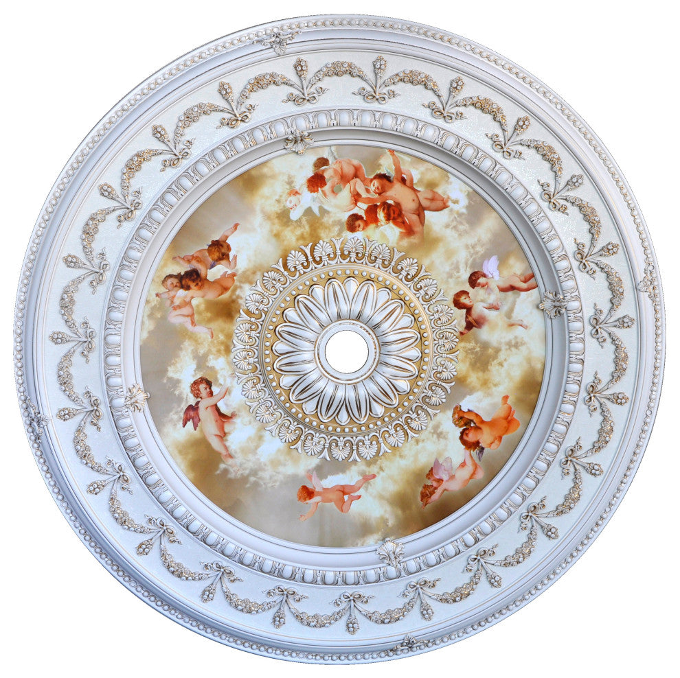 Artistry Lighting, Round 60" Antique White Ceiling Medallion (ART15-CF1-023)