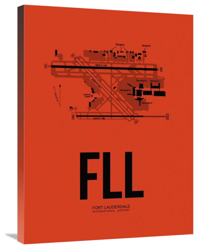 "FLL Fort Lauderdale Airport Orange" Fine Art Print