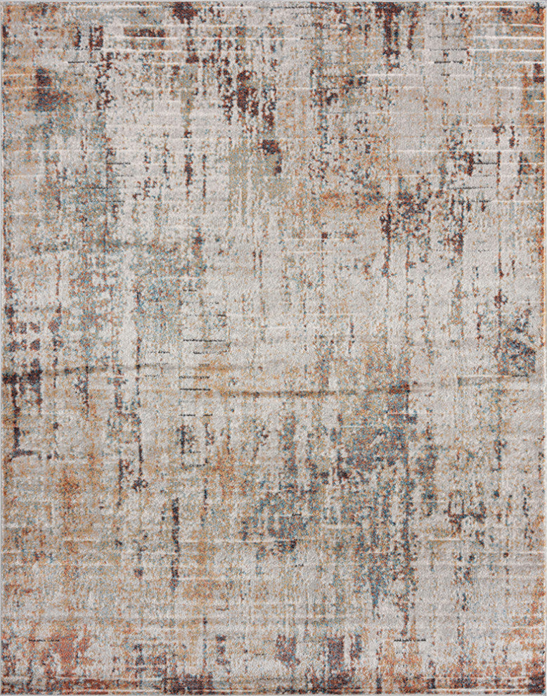 Tayse Anabel Area Rug ANB1601 Contemporary Multi-Color Worn Distressed 5' 3" x