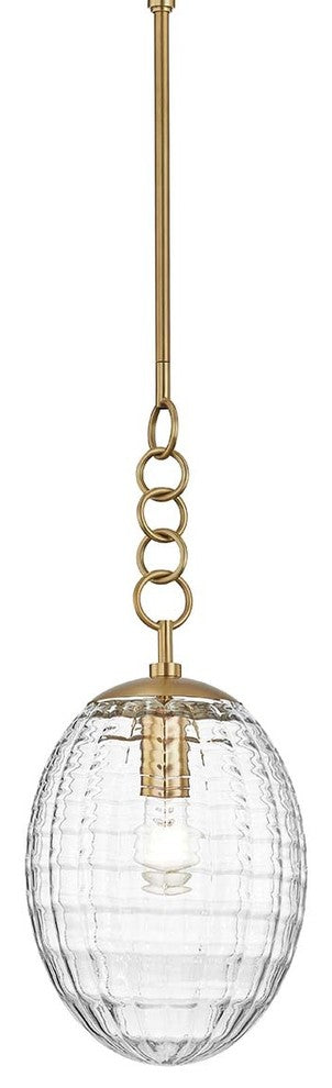 Venice 1-Light Small Pendant, Aged Brass