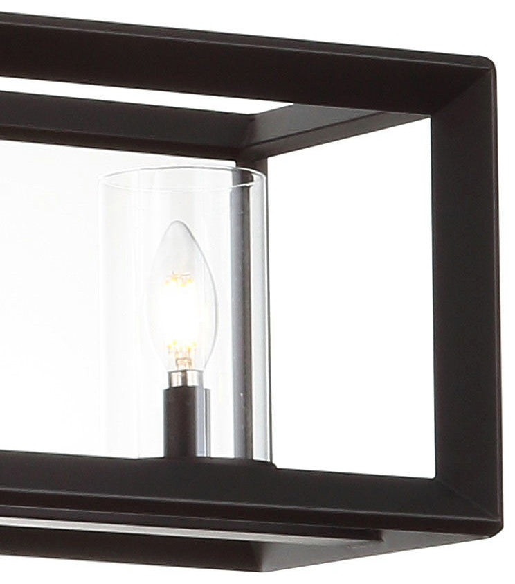 Anna 38.5" Linear 5-light Metal/Glass LED Pendant, Nickel