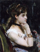 Alfred Emile Leopold Stevens Woman Wearing a Bracelet Gallery Wrapped Canvas