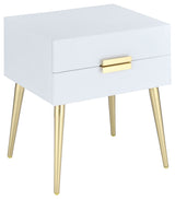 Defina Collection 2-Drawer End Table, White