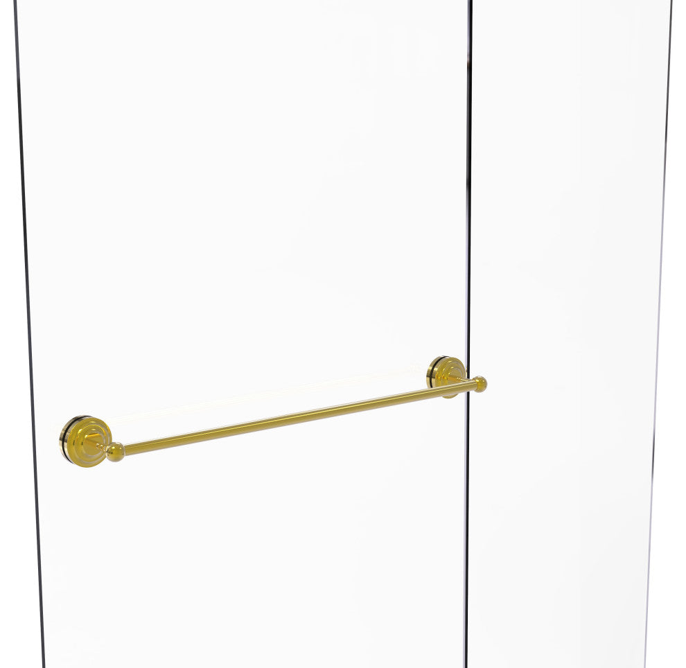 Que New 30" Shower Door Towel Bar, Polished Brass
