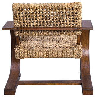 Uttermost 23483 Rehema 30"W Wood Framed Dual Arm Accent Chair - Rattan