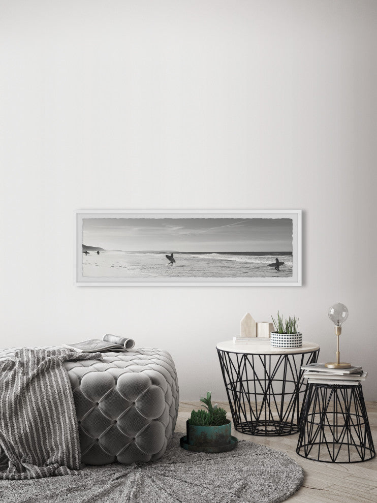 "Surfing Is Life" Framed Painting Print, 30x10