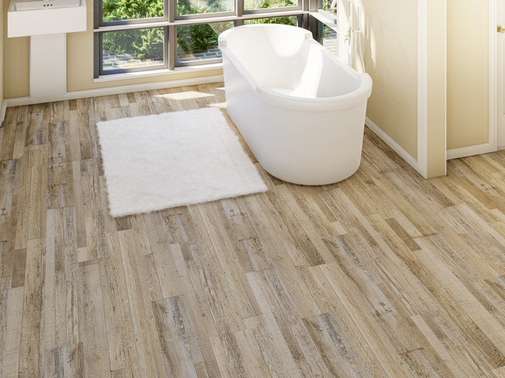 Backing Spc Durable Flooring Planks, Silver Onyx 4Mmx7"X48", 20Mil Wear Layer