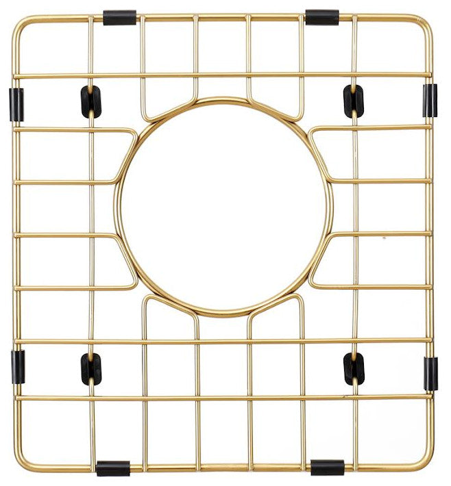 Sink Protector Matte Gold 304 Stainless Steel, Sink Bottom Grid, 12x11
