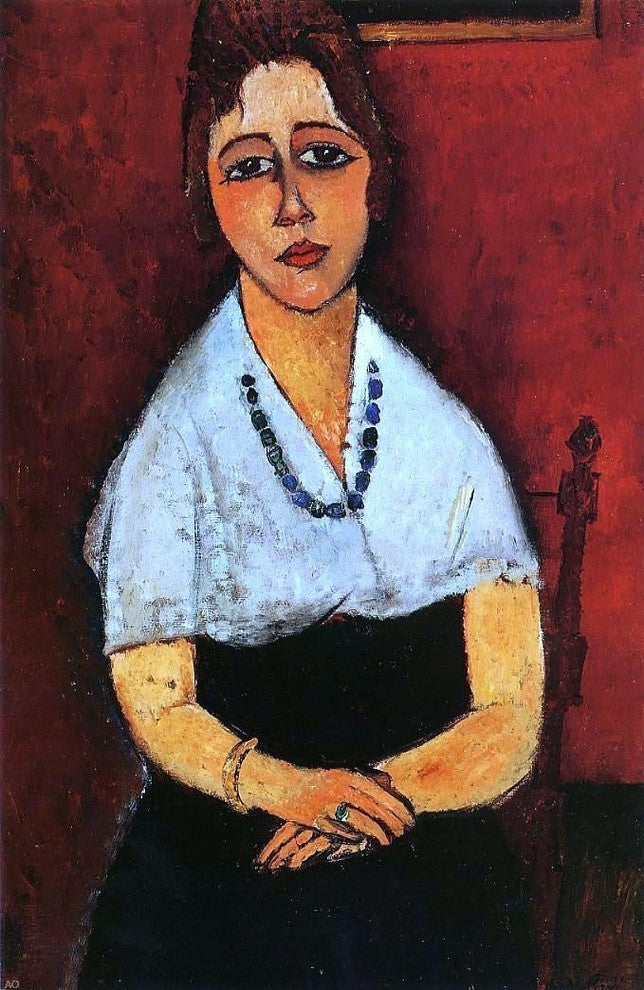 Amedeo Modigliani Elena Picard, 18"x27" Wall Decal