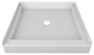 Valley Acrylic Single Threshold Acrylic Multi-Layered Center Drain  Shower 30", White, 30"x30"