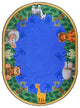 Kid Essentials Rug, Jungle Friends, 5'4"x7'8" Oval