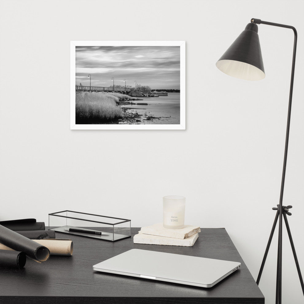 Historic New Castle 2 Coastal Landscape Framed Photo Paper Wall Art Prints, White, 12" X 16"