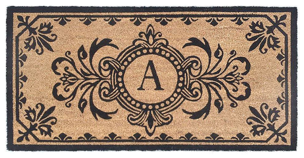 Dwell Vine Outdoor Mat Black A 1'8"x3'4"