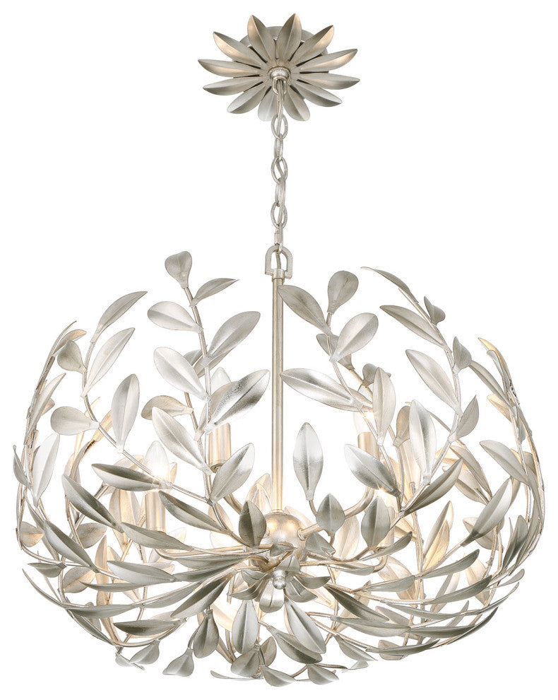 Crystorama Lighting Group 566 Broche 5 Light 23"W Taper Candle - Antique Gold