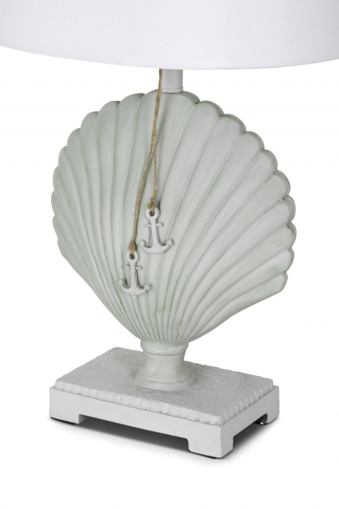 Set of 2 Pale Blue Sea Shell Table Lamps