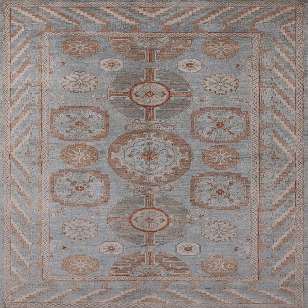 Ahgly Company Indoor Square Mid-Century Modern Area Rugs, 7' Square