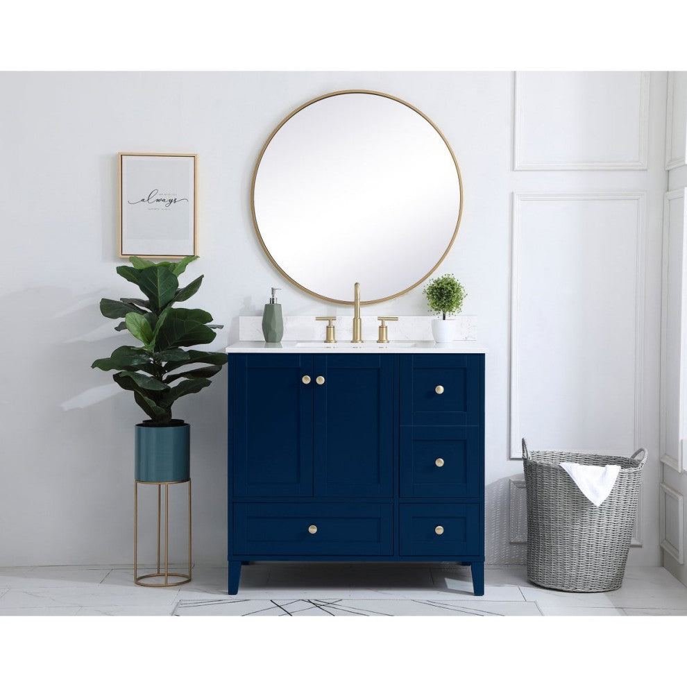Elegant Decor Sommerville Bathroom Vanity Blue