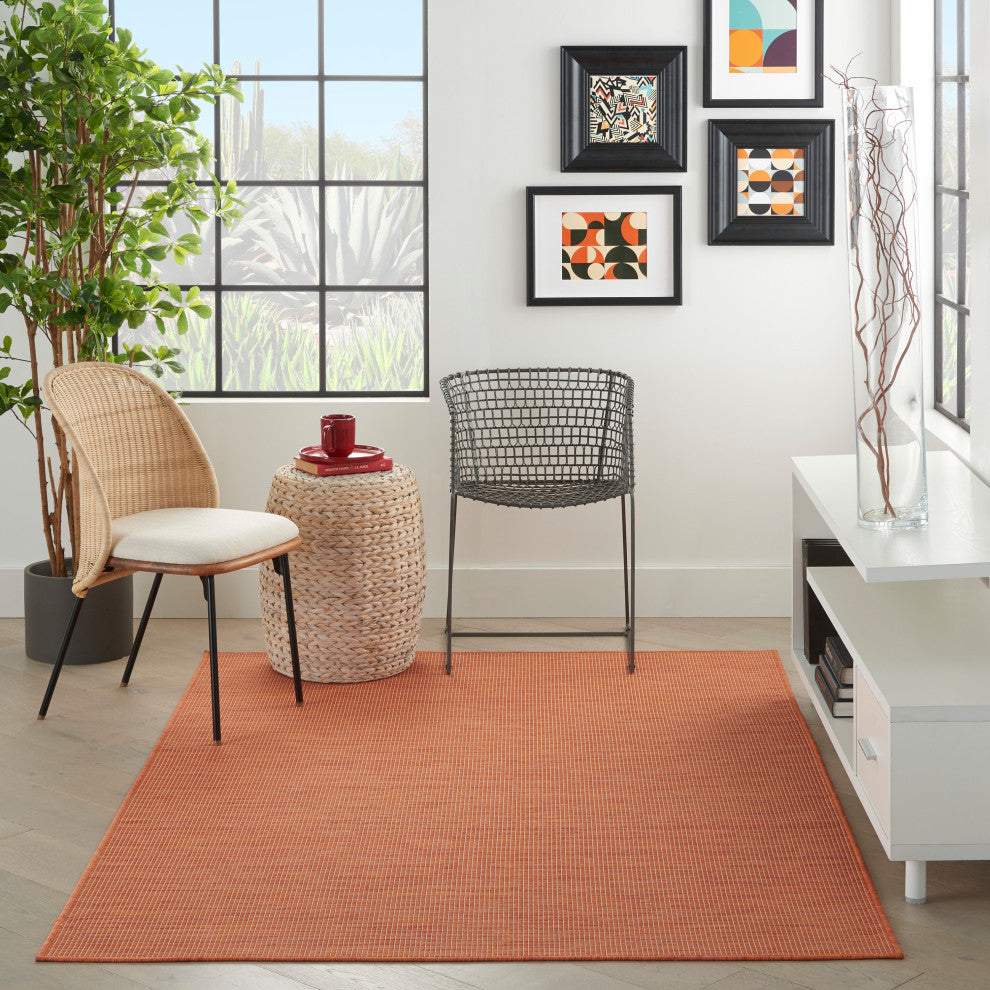 Nourison Positano Contemporary Area Rug, Terracotta, 3'x5'