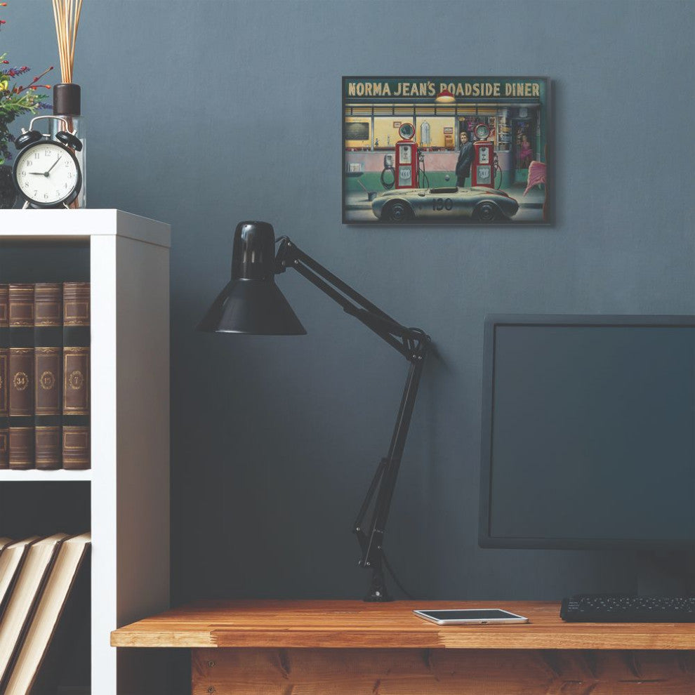 Stupell Industries Gas Station Vintage Hollywood Movie Star, 11 x 14