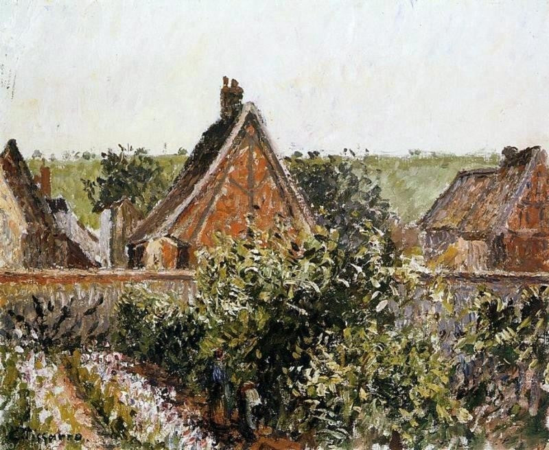 Camille Pissarro Harvest in the Orchard Eragny Gallery Wrapped Canvas Print