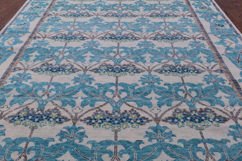Hand-Knotted  William Morris Wool Rug 9' 3" X 12' 4" - Q15641